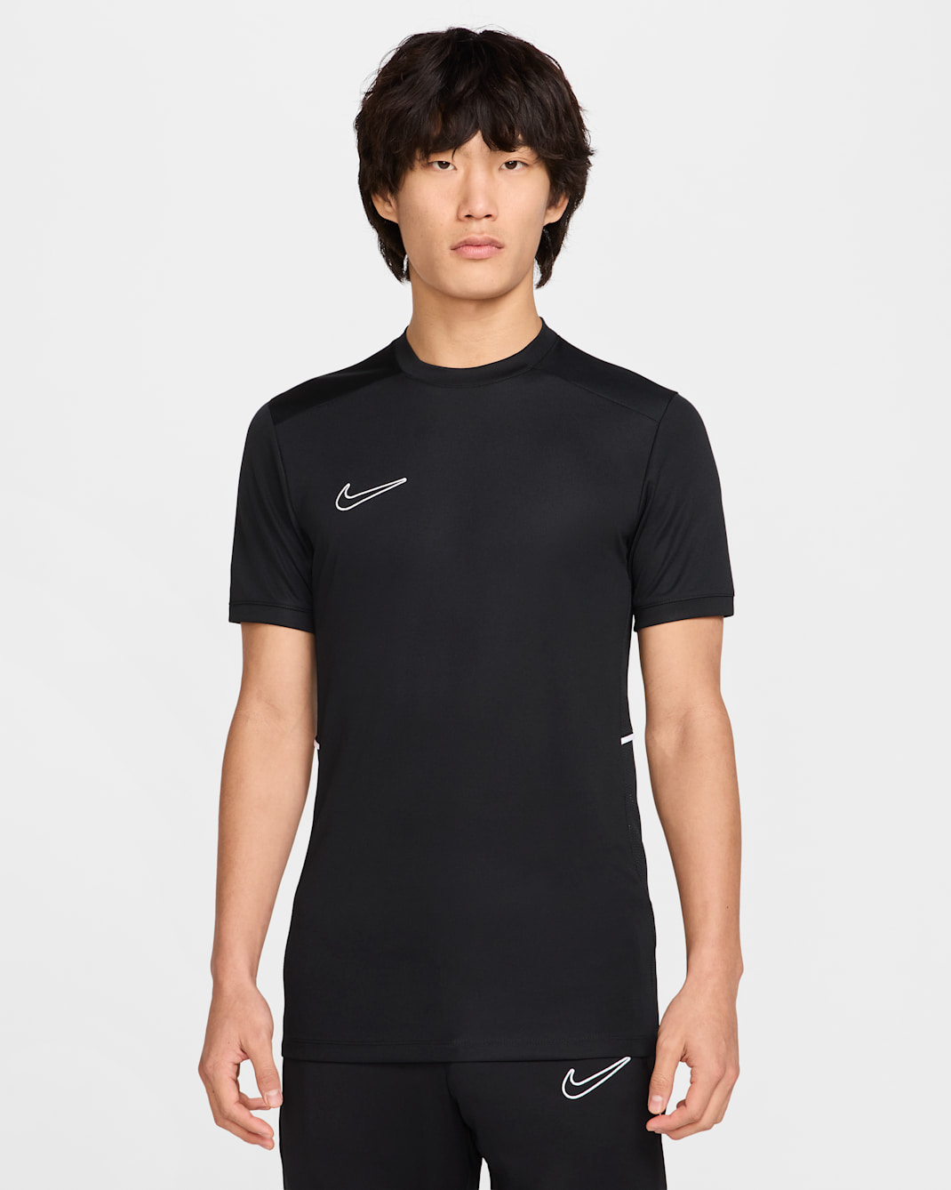 ナイキ アカデミー メンズ Dri-FIT ショートスリーブ サッカートップ - ブラック/ブラック/ホワイト/ホワイト