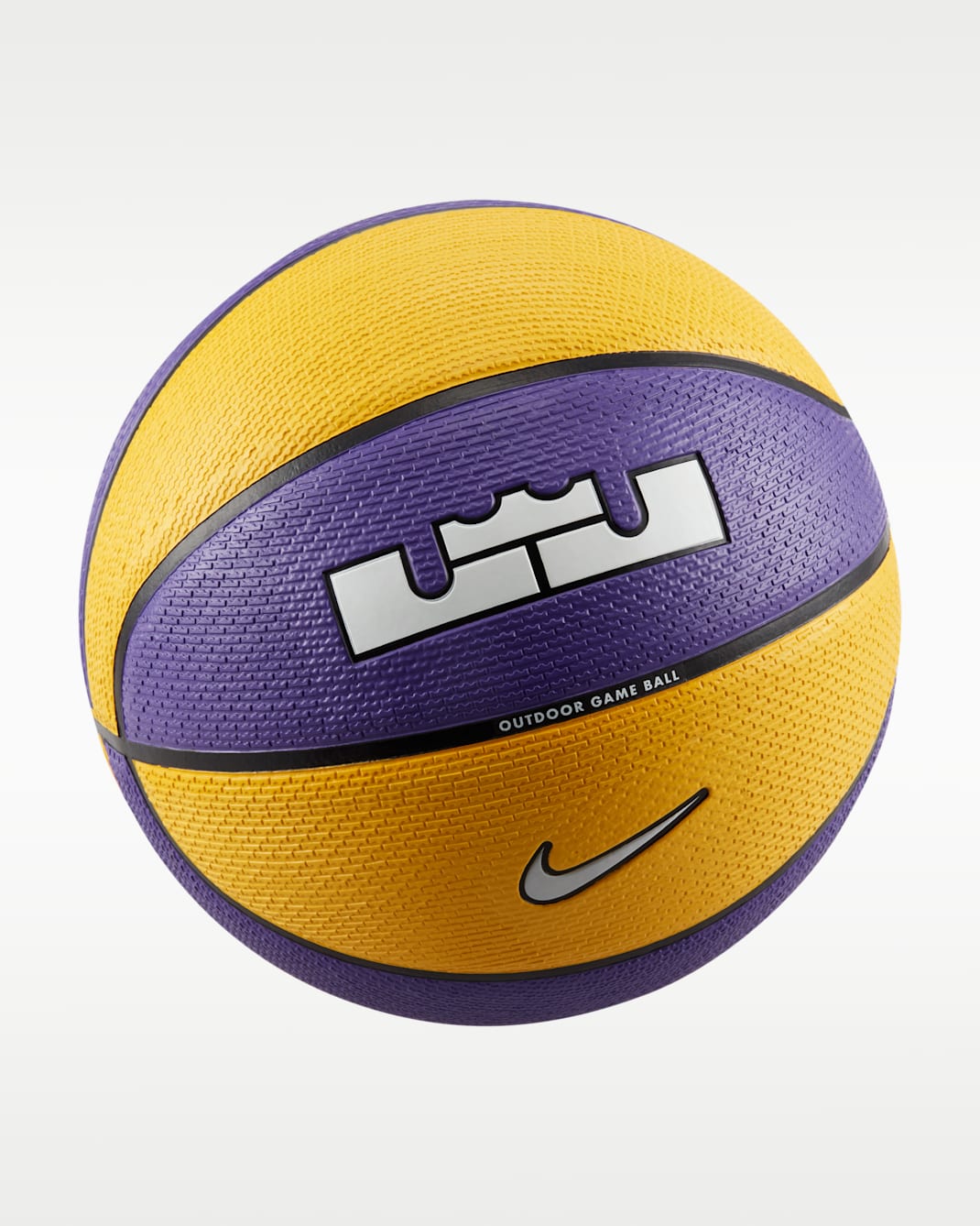 Balón de básquetbol LeBron Playground 8P (desinflado) - Morado cancha/Amarillo/Negro/Blanco