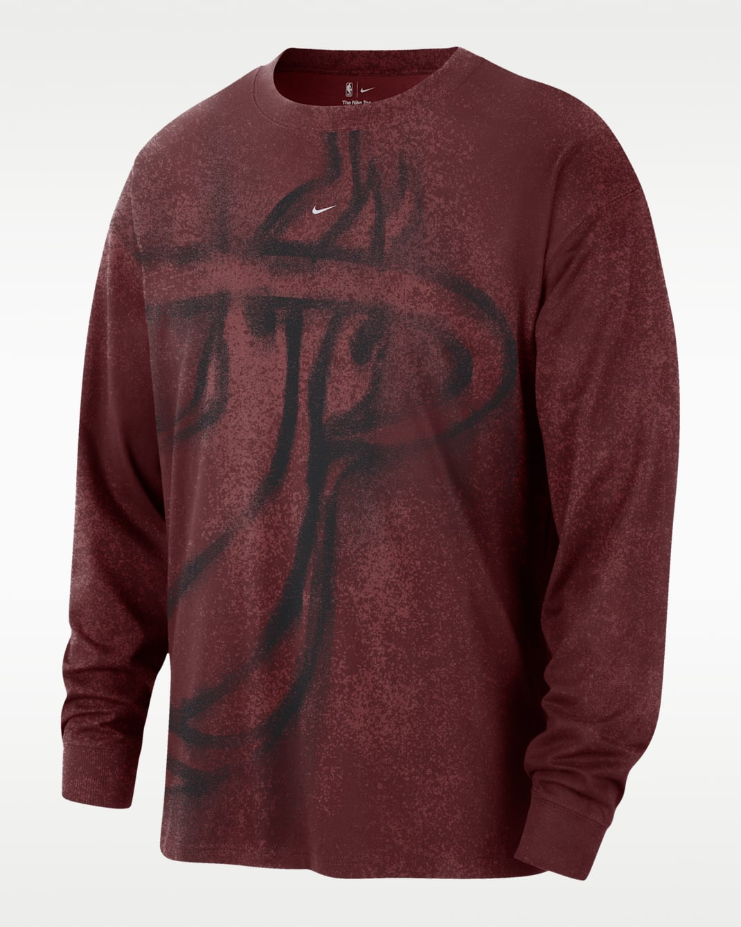 Miami Heat Essential Anthem Men's Long-Sleeve Basketball T-Shirt - Dark Team Red