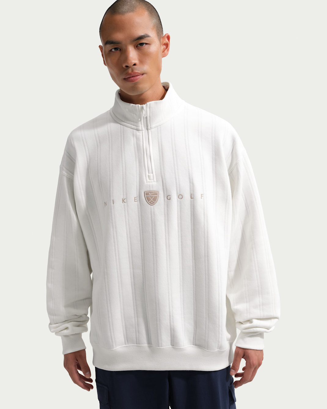 Nike Fairway Fresh Men's Therma-FIT Oversized 1/2-Zip Golf Top - Sail/Limestone