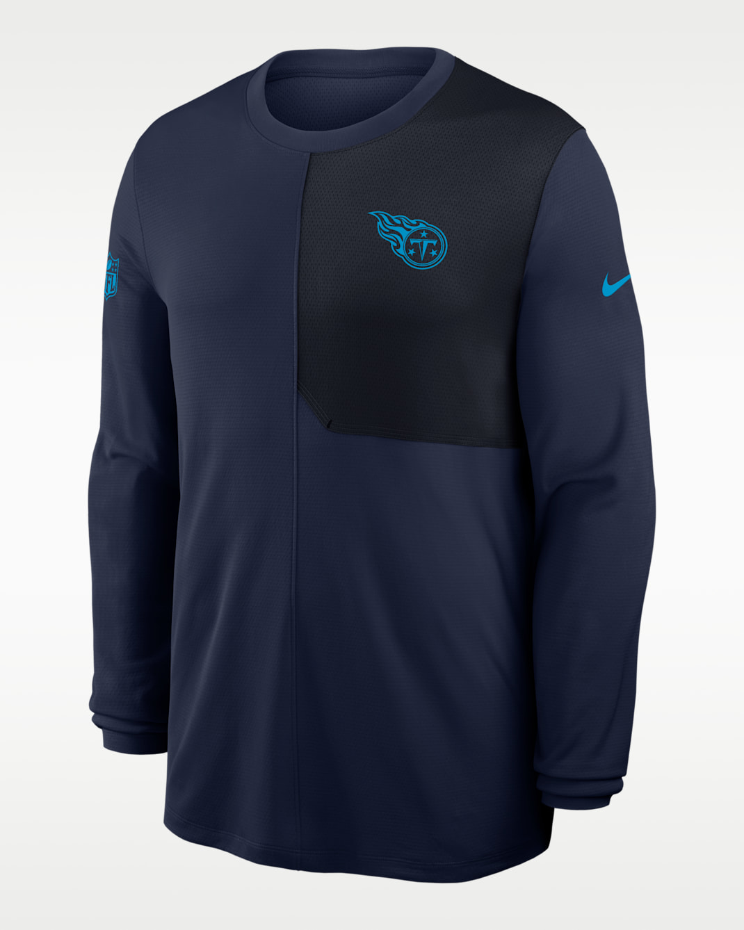 Tennessee Titans Sideline Coach Men's Nike Dri-FIT NFL Long-Sleeve Top - Navy