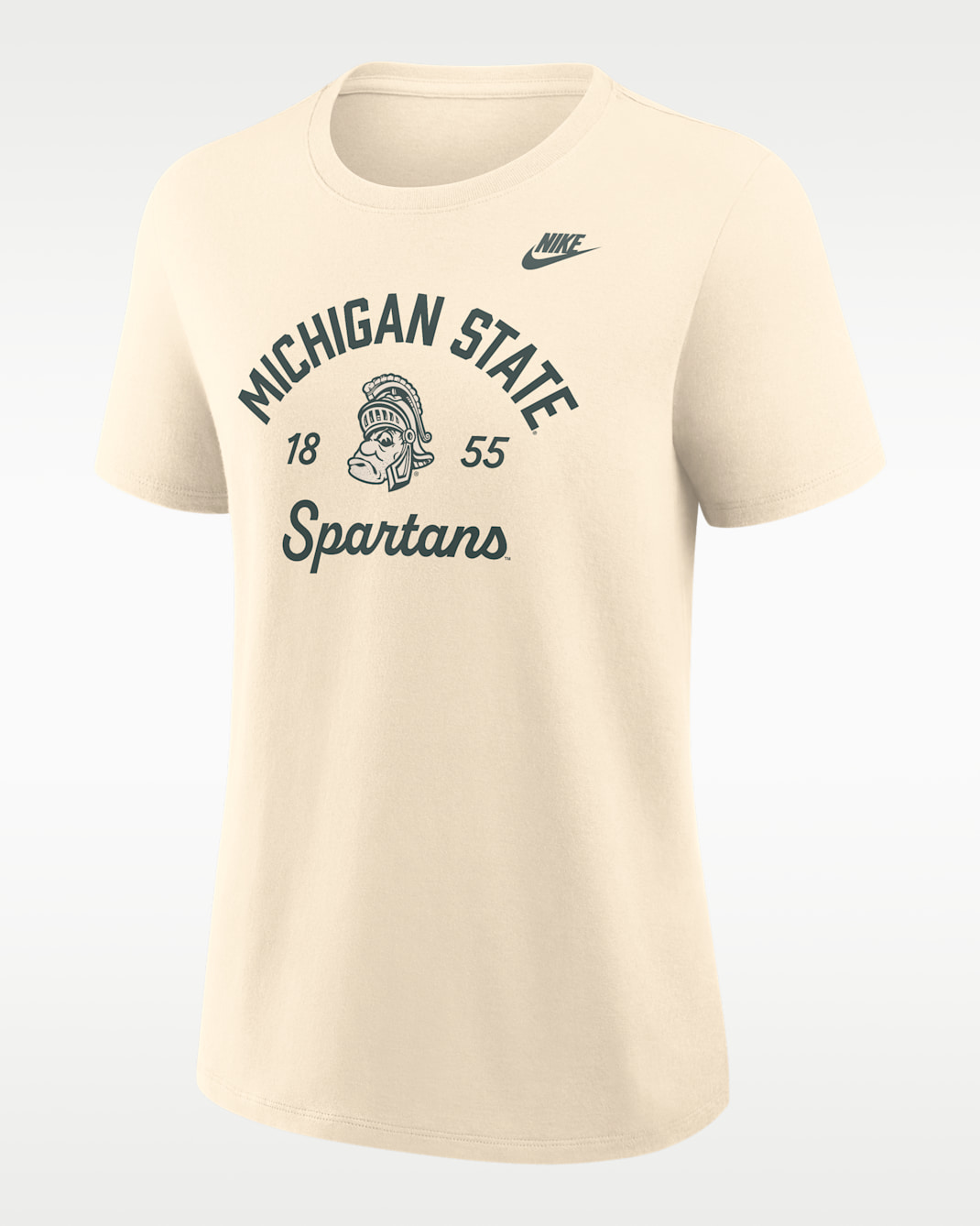 Michigan State Legacy Team Name Women's Nike College T-Shirt - Natural