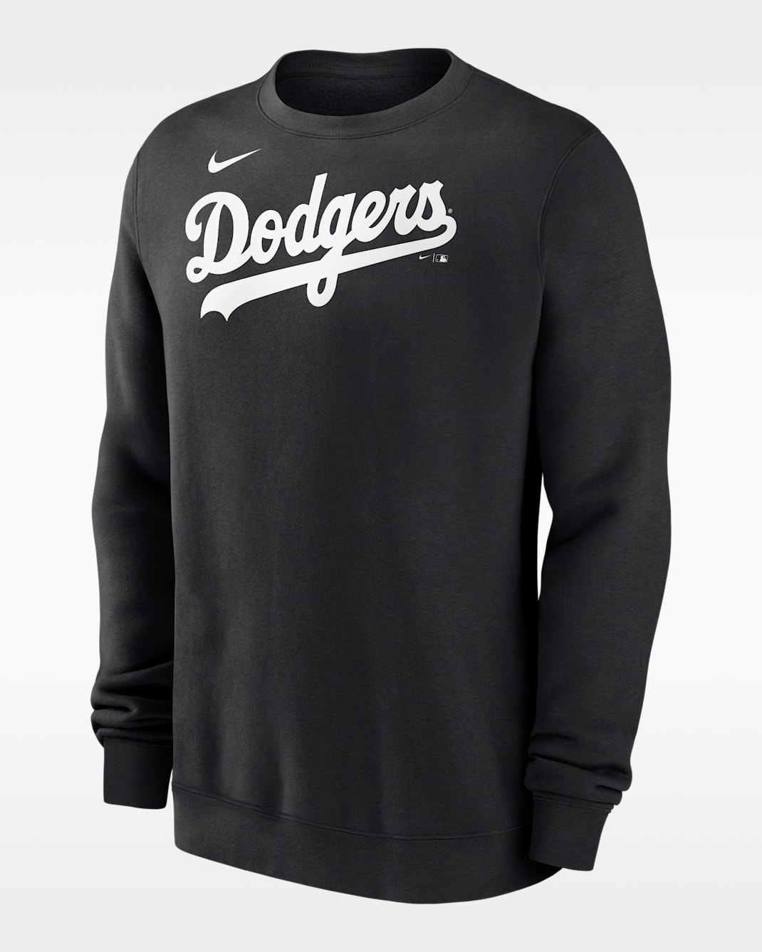 Los Angeles Dodgers Wordmark Men's Nike MLB Pullover Crew - Black