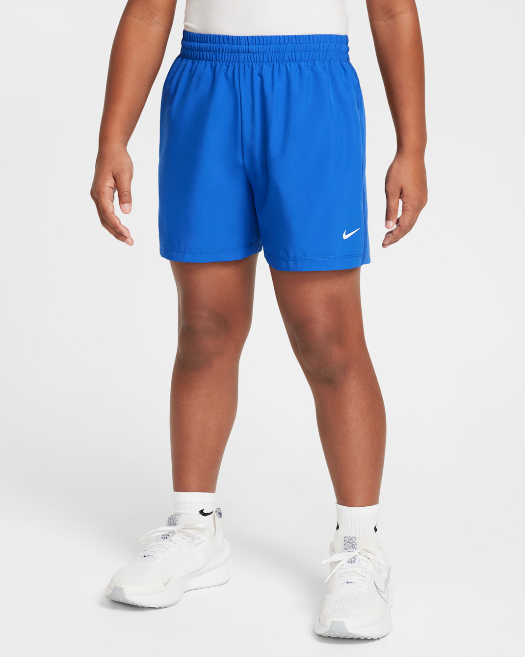 Shorts de tejido Woven Dri-FIT de 10 cm para niños talla grande Nike Multi - Royal juego/Blanco