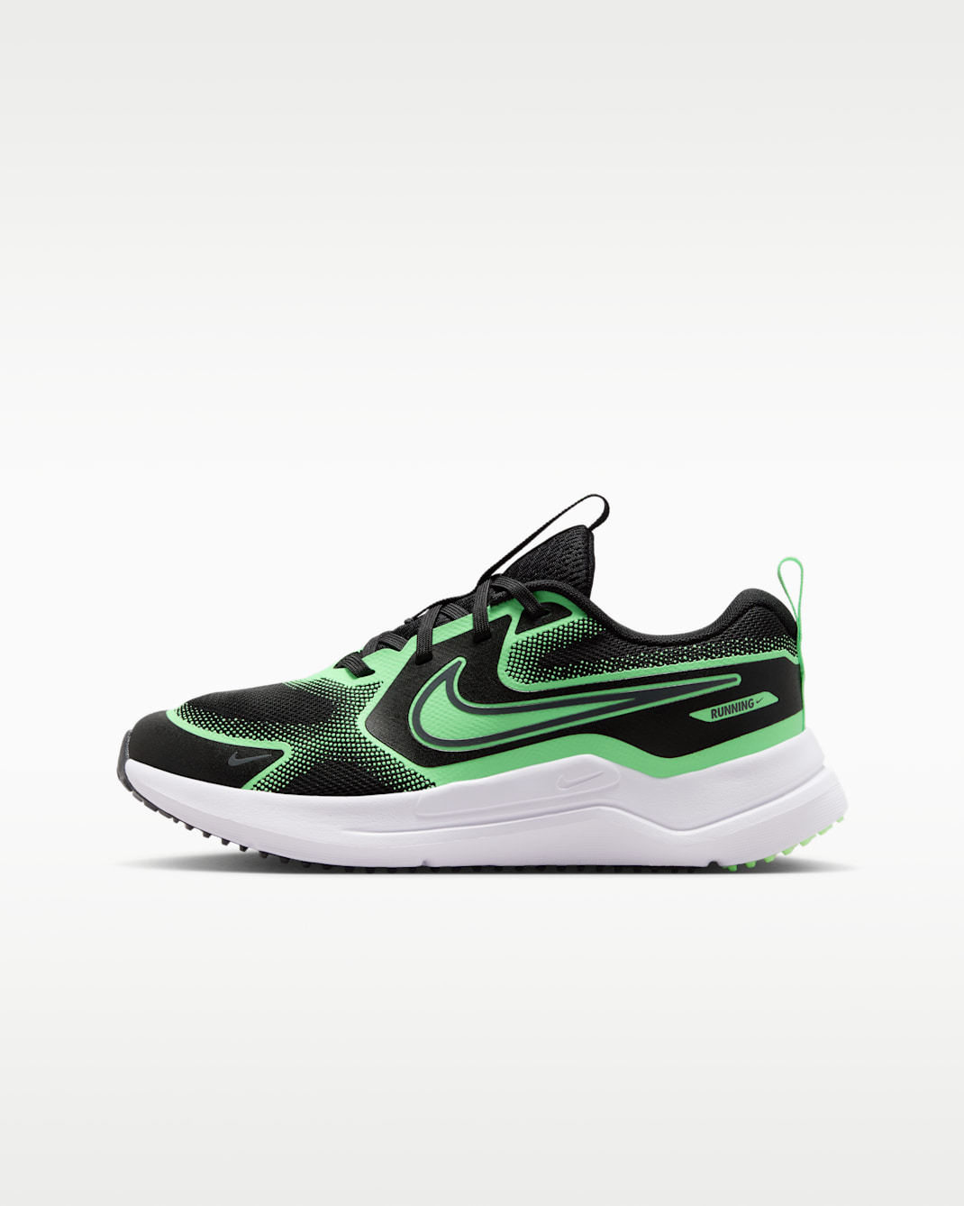 Buty do biegania po asfalcie dla dużych dzieci Nike Cosmic Runner - Czerń/Illusion Green/Cool Grey