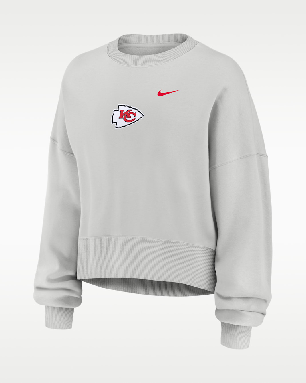 Kansas City Chiefs Primetime Phoenix Women's Nike NFL Oversized Pullover Crew - Grey