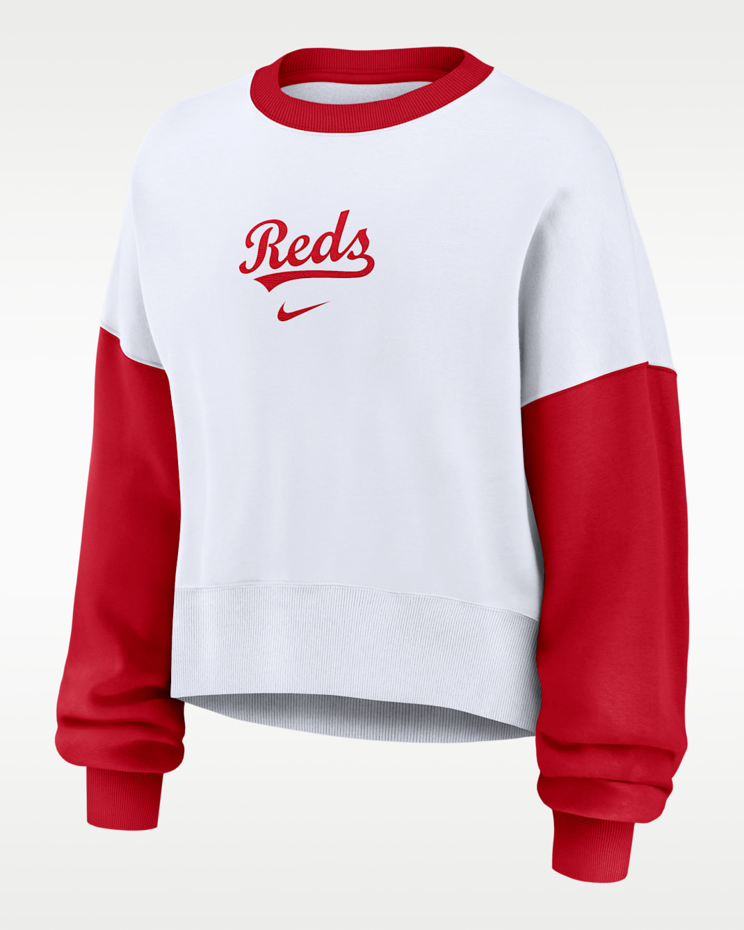Cincinnati Reds Primary Women's Nike MLB Pullover Crew - White
