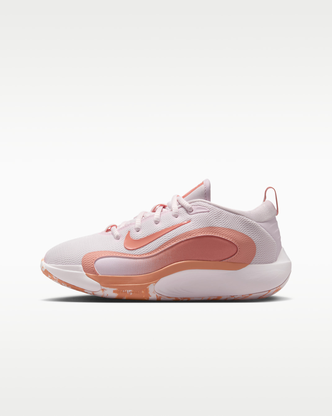 Tenis de básquetbol para niños grandes Nike IsoFly - Rosa perla/Ágata melocotón