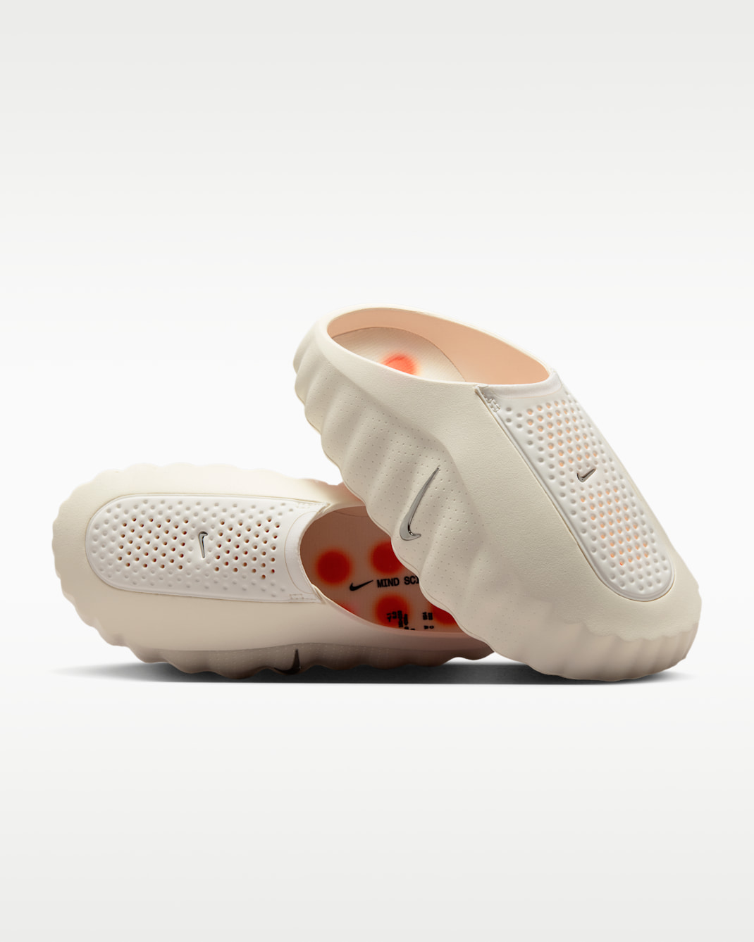 Nike Mind 001 Women's Pregame Mules - Sail/Hyper Crimson/Black/Chrome
