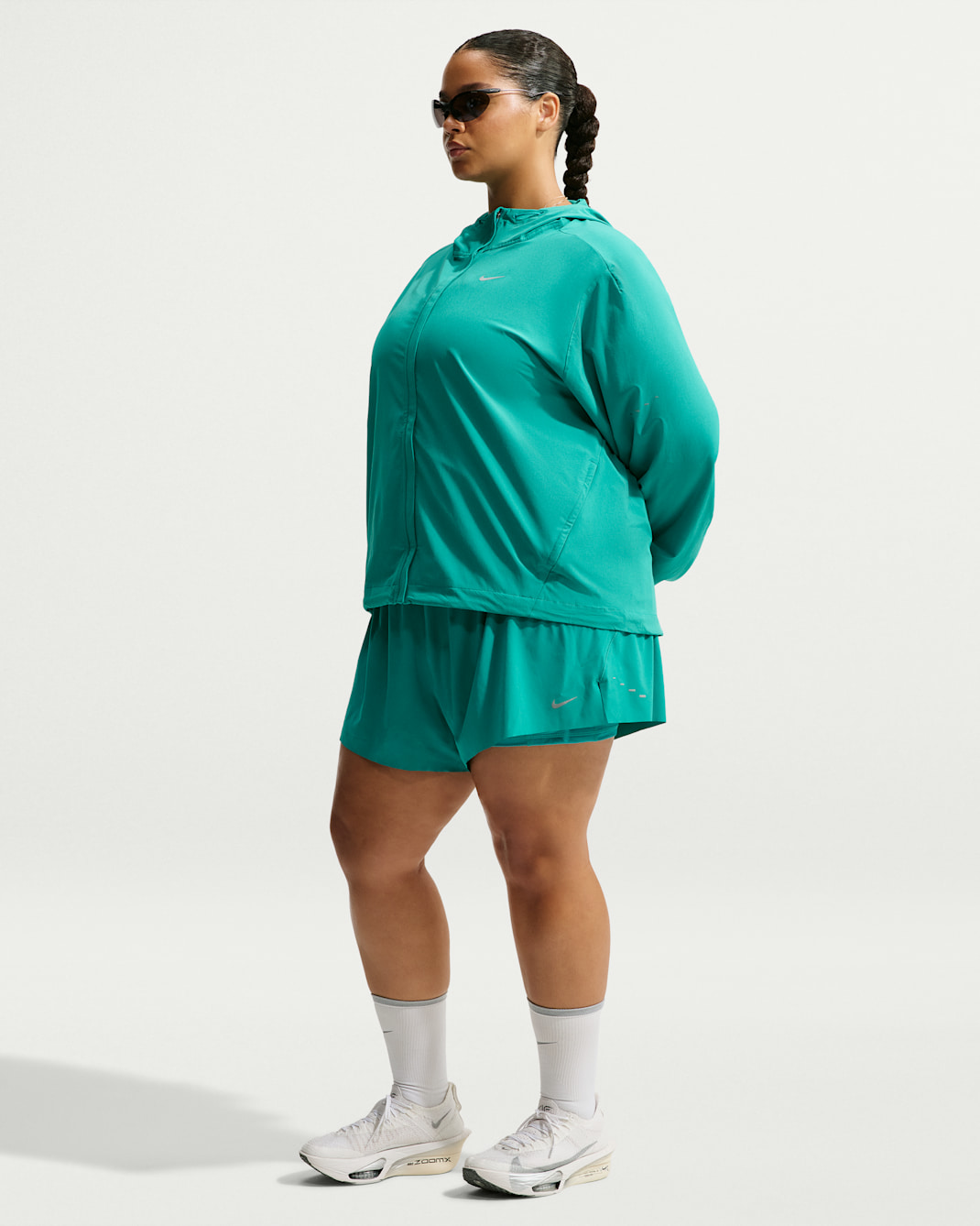 Nike Swift Women's Dri-FIT Mid-Rise 2-in-1 Running Shorts (Plus Size) - Energy/Energy