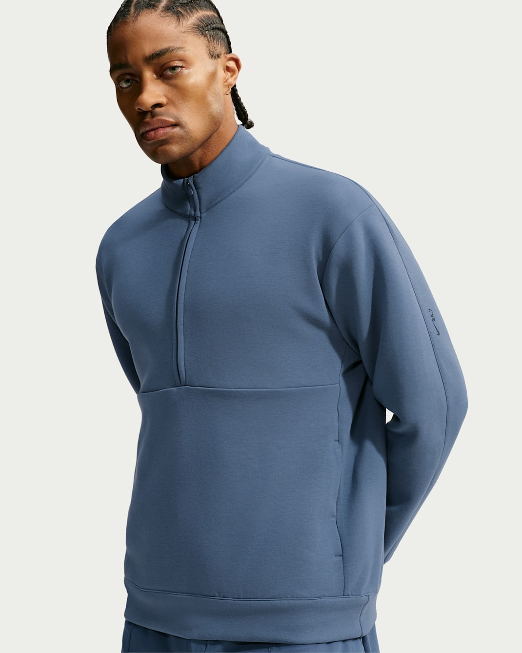 Nike 24.7 ImpossiblySoft Men's Dri-FIT 1/2-Zip Top - New Slate/Black/Midnight Navy