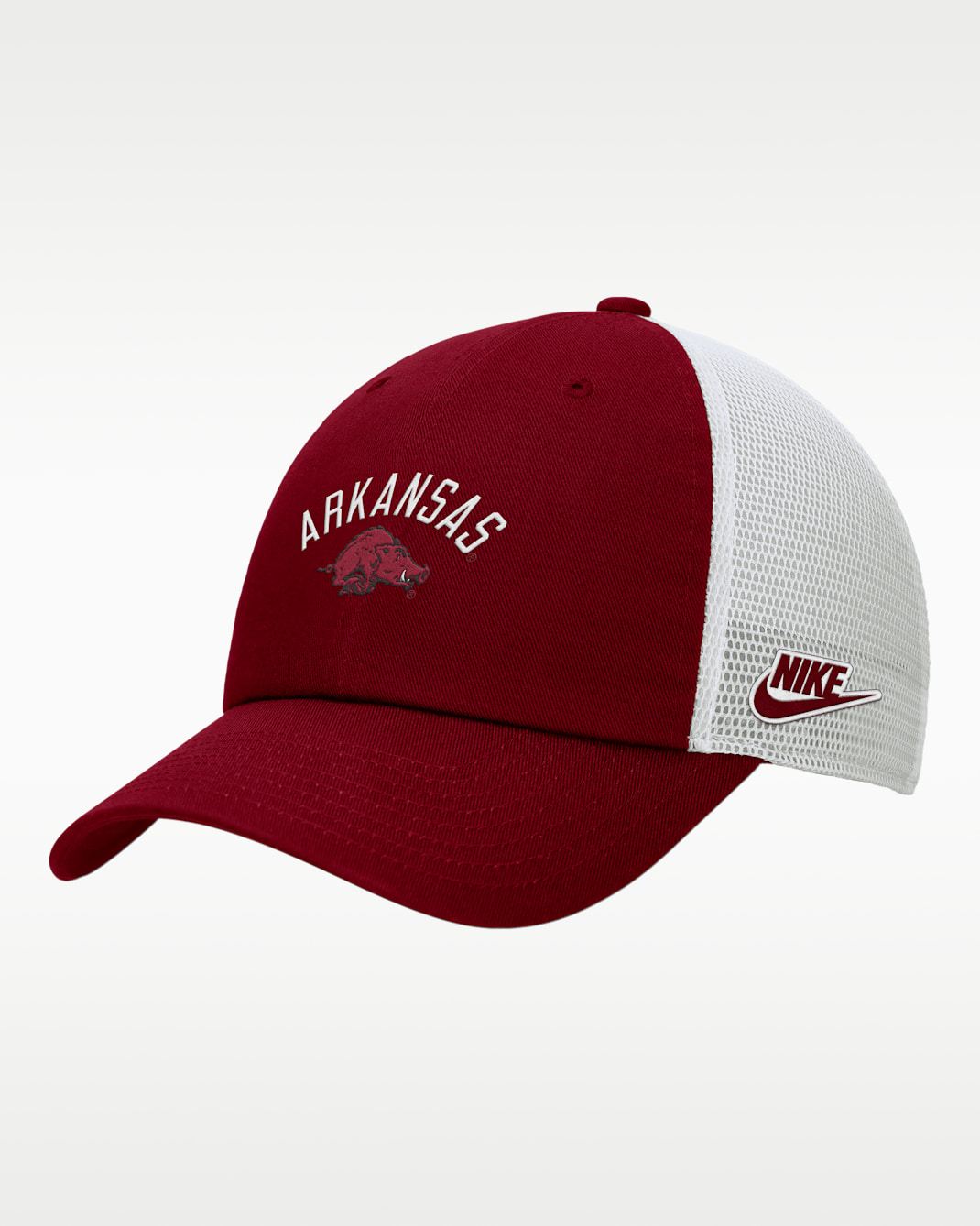 Nike College (Arkansas) Unstructured Trucker Cap - Team Crimson