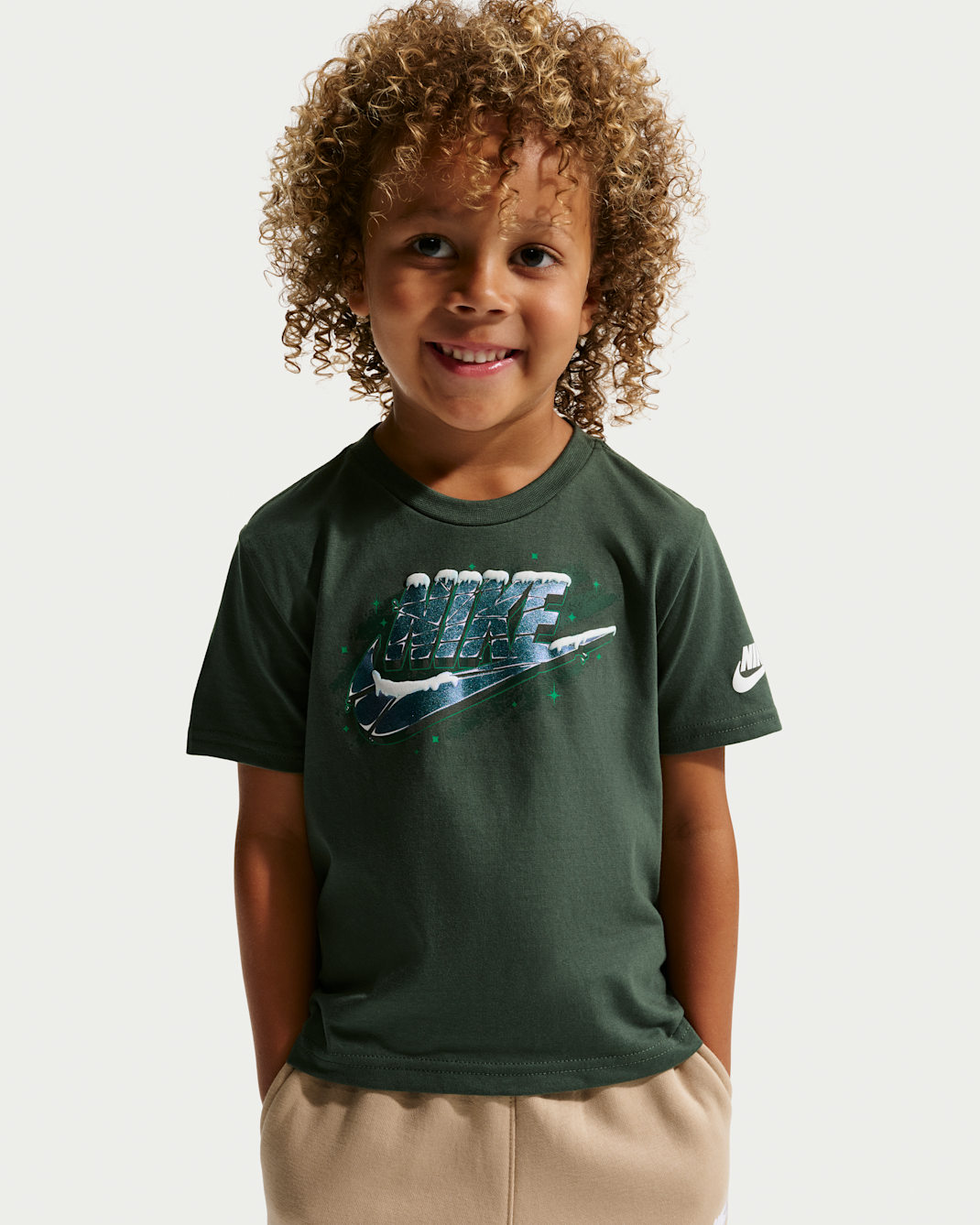 Nike Toddler Icy Futura T-Shirt - Camo Green