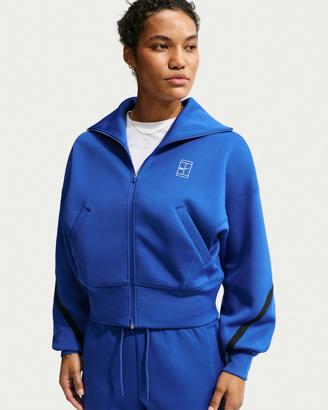 Veste de tennis à zip Dri-FIT Nike Advantage pour femme - Old Royal/Blanc
