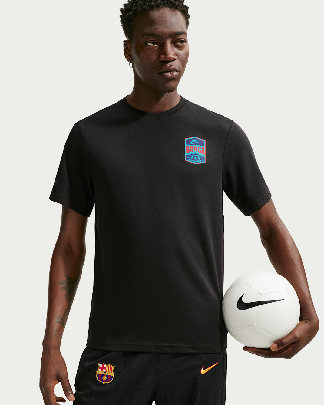 FC Barcelona Primary (tredjedrakt) Nike Dri-FIT fotballoverdel til herre - Svart/Svart/Dusty Cactus