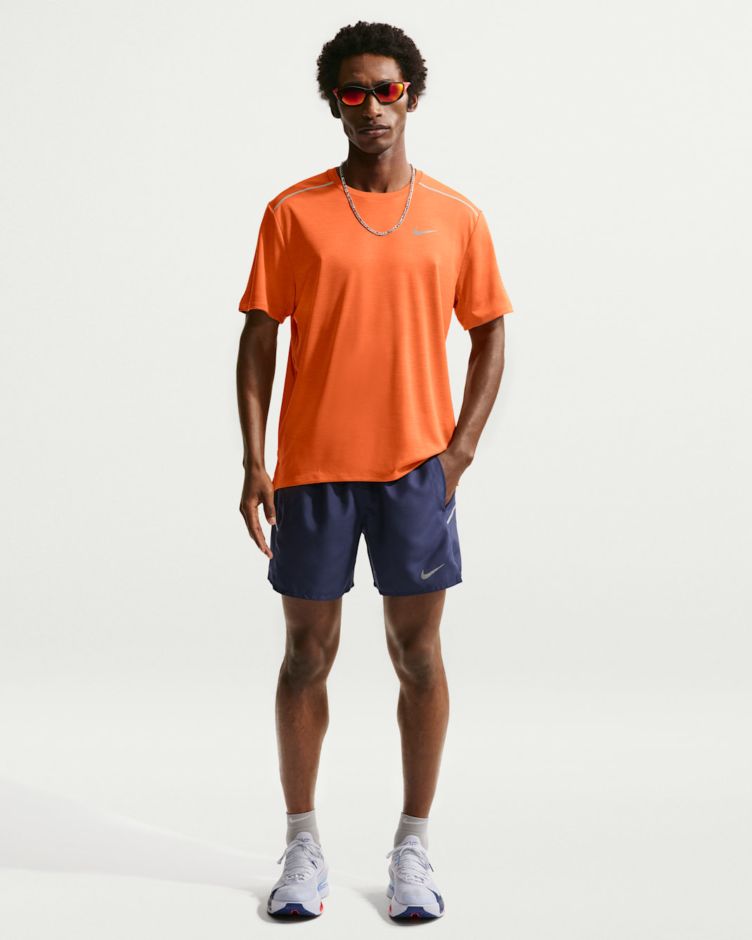 Nike Miler Men's Dri-FIT 2-in-1 12.5cm (approx.) Running Shorts - Midnight Navy/Midnight Navy