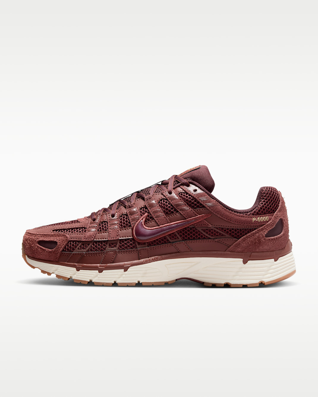 Nike P-6000 Suede 男鞋 - Dark Pony/Metallic Gold/Pale Ivory/Burgundy Crush