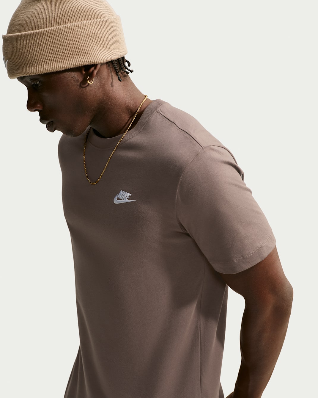 Nike Sportswear Club Men's T-Shirt - Palomino/White
