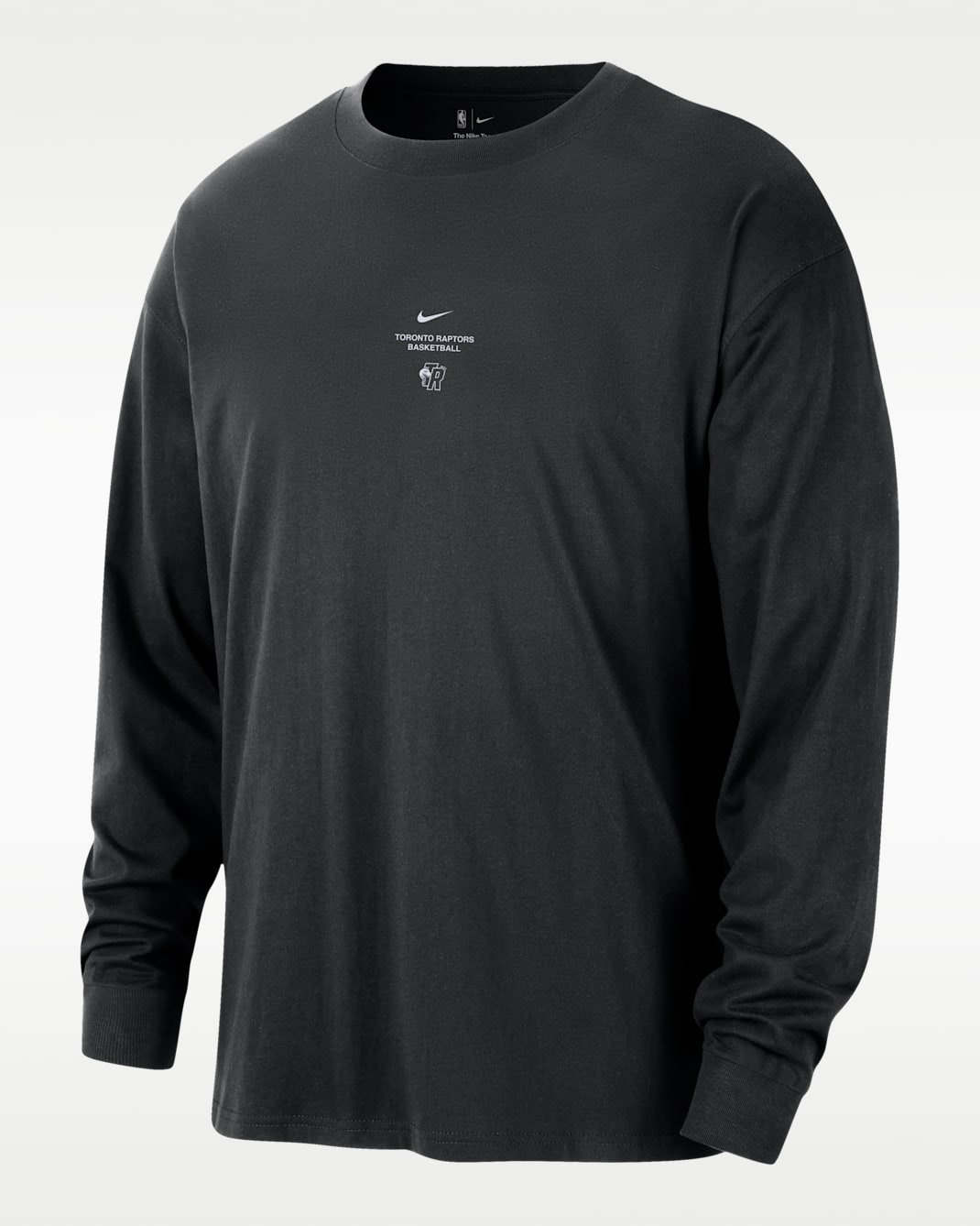 Playera de básquetbol de manga larga Dri-FIT para hombre Nike Toronto Raptors Standard Issue - Negro