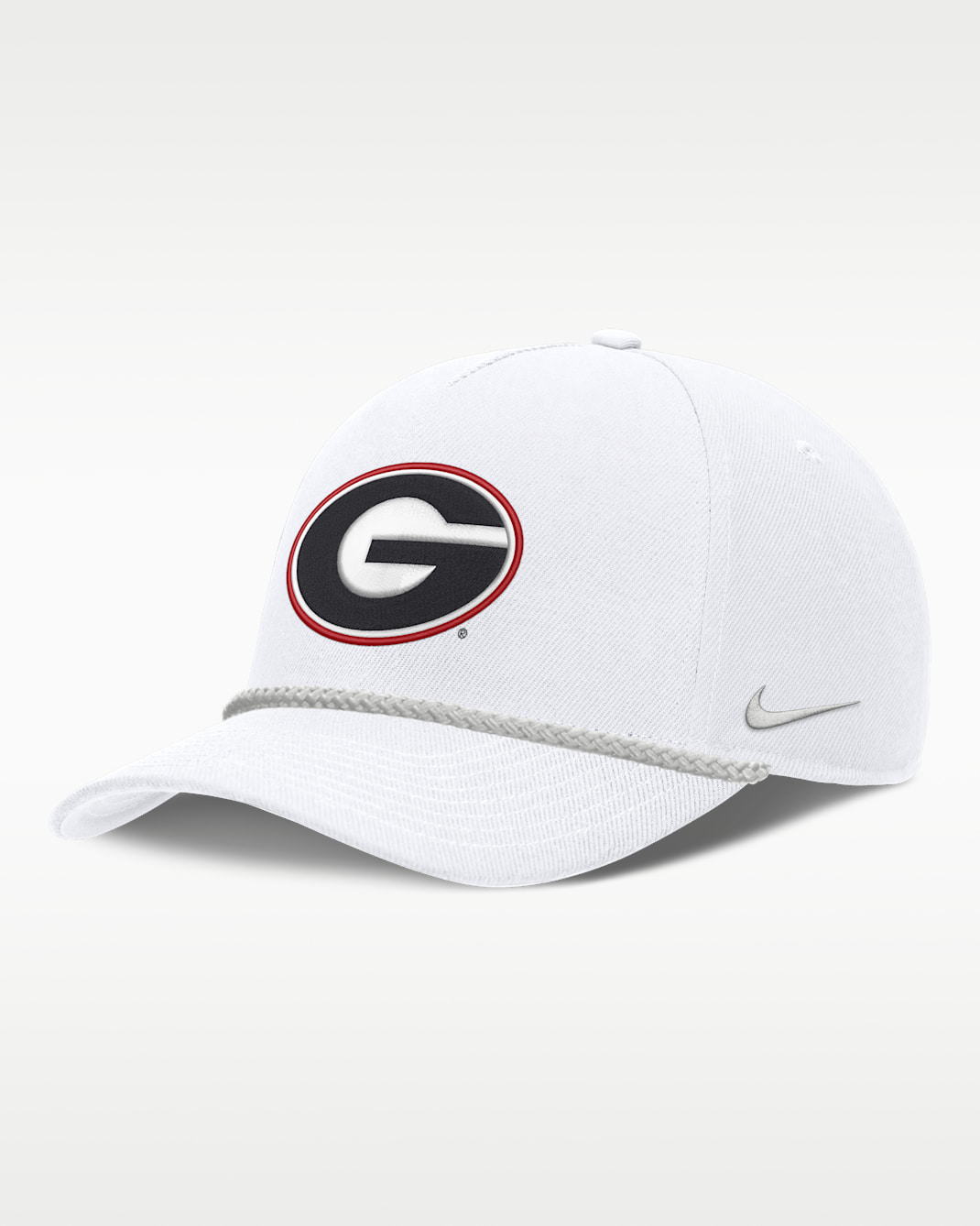 Georgia Sideline Rope Rise Men's Nike College Adjustable Hat - White