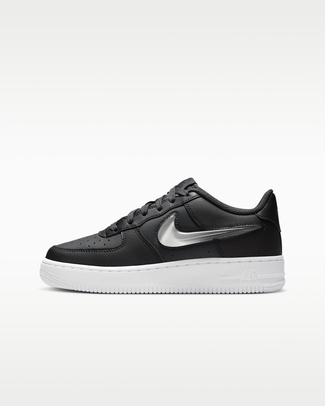 Nike Air Force 1 Older Kids' Shoes - Dark Smoke Grey/Black/White/Vast Grey