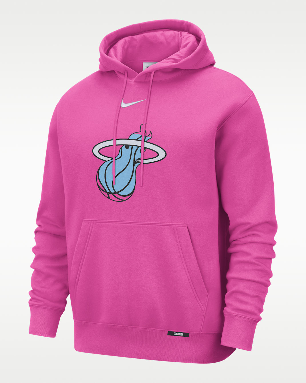 Sudadera con gorro Nike Club para hombre Miami Heat City Edition - Fucsia láser