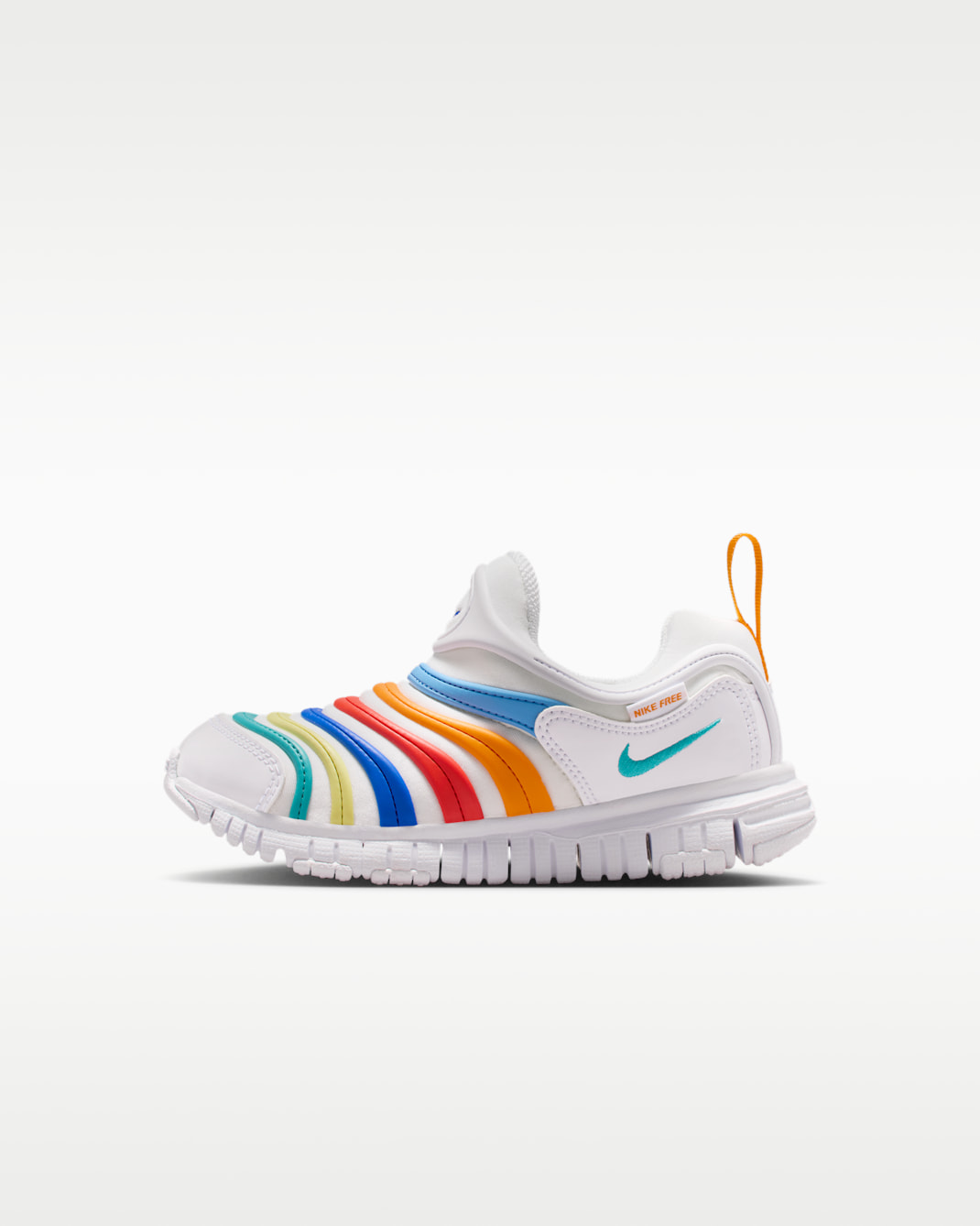 나이키 다이나모 프리 리틀키즈 이지 온/오프 신발 - 화이트/라임라이트/하이퍼 로얄/더스티 캑터스