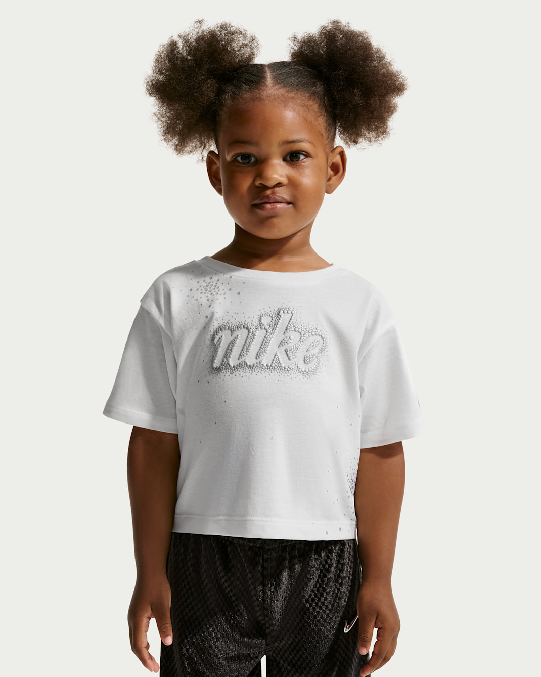 Nike Toddler Swoosh Sparkle Boxy T-Shirt - Sail