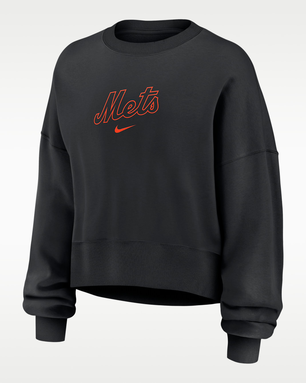New York Mets Women's Nike MLB Pullover Crew - Black