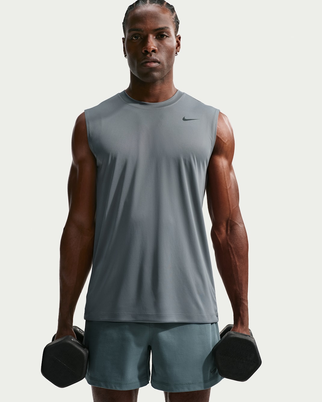 Nike Camiseta de entrenamiento sin mangas Dri-FIT - Hombre - Smoke Grey/Negro