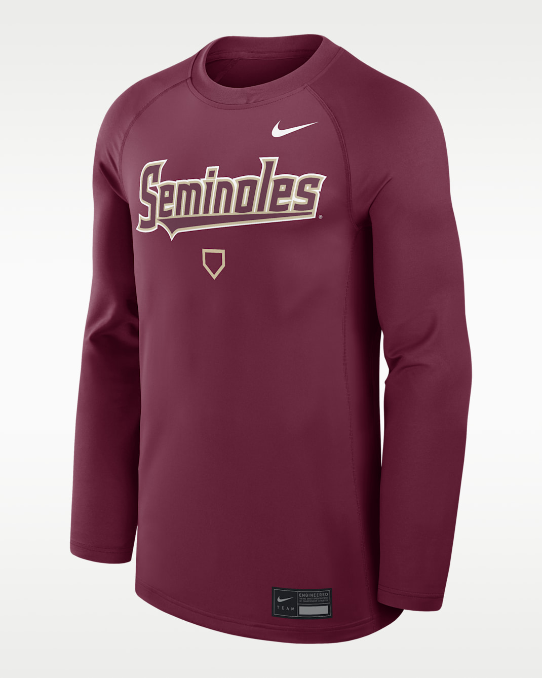 Florida State Dugout Game Time Men's Nike Dri-FIT College Long-Sleeve T-Shirt - Garnet
