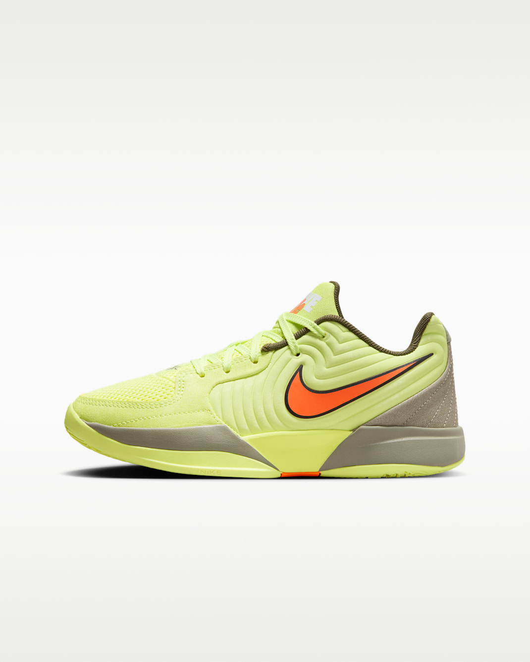 Tenis de básquetbol para niños grandes Ja 2 - Toque de limón claro/Militar claro/Caqui militar/Naranja total