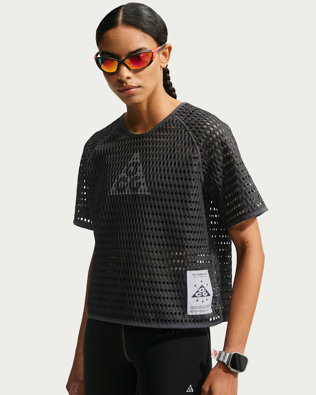 ACG Radical AirFlow Women's Dri-FIT Short-Sleeve Trail Running Top - Anthracite/Cool Grey
