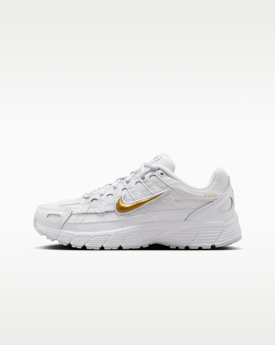 Buty dla dużych dzieci Nike P-6000 - Biel/Pure Platinum/Metallic Gold