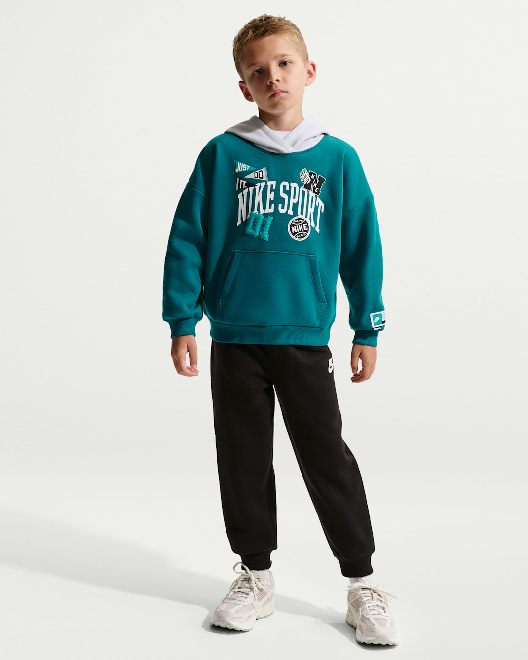 Nike Sportswear Little Kids' Multisport 2-Piece Pullover Hoodie Set - Black