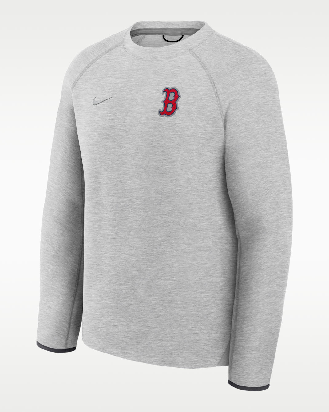 Boston Red Sox Tech Fleece Men's Nike MLB Pullover Crew - Charcoal Heather