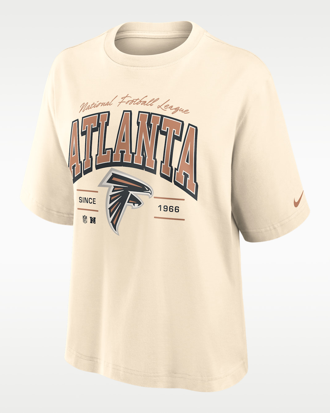Atlanta Falcons Vintage Mod Boxy Women's Nike NFL T-Shirt - Cream