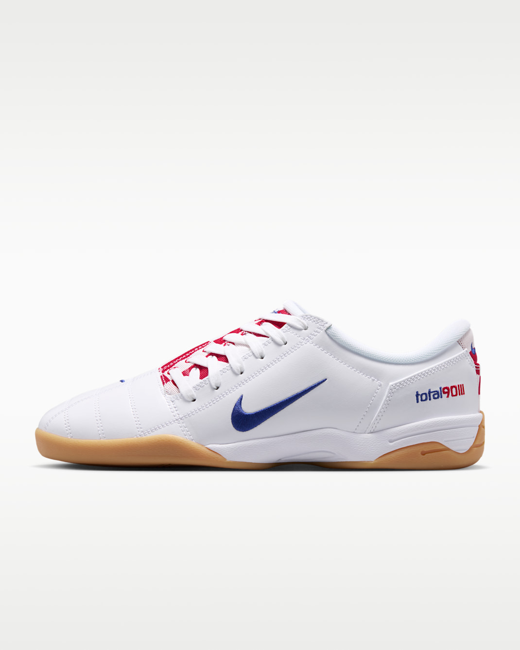Nike Total 90 Checkered herenschoenen - Wit/University Red/Gum Yellow/Deep Royal Blue
