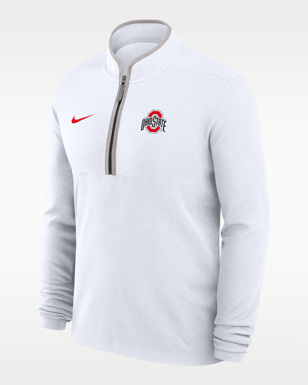 Ohio State Victory Men's Nike Dri-FIT College 1/2-Zip Long-Sleeve Top - White