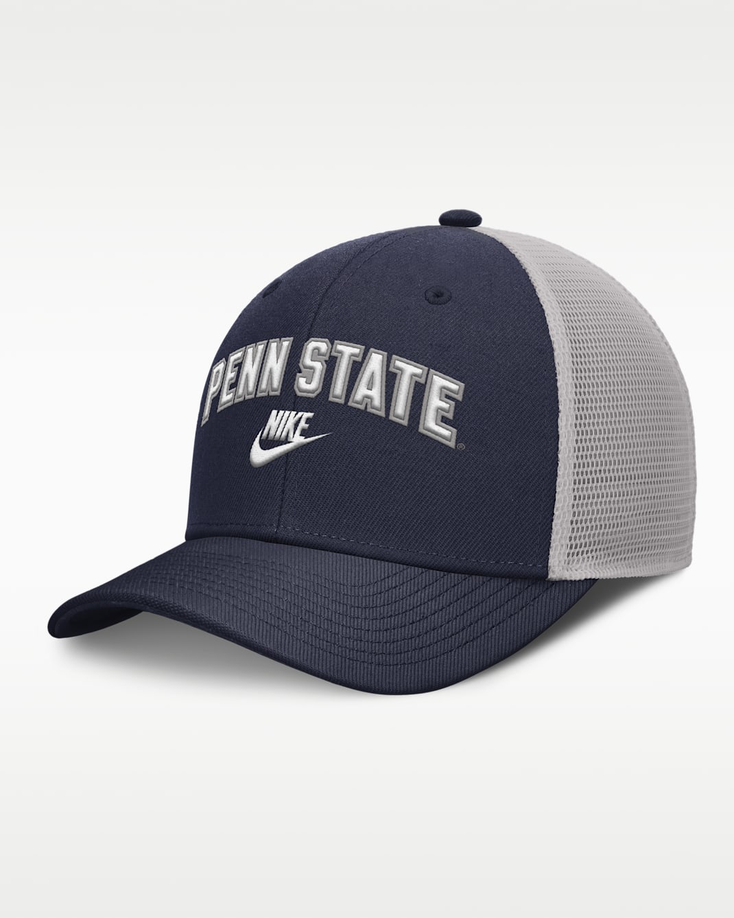 Penn State Legacy Arch Rise Men's Nike Dri-FIT College Trucker Adjustable Hat - White