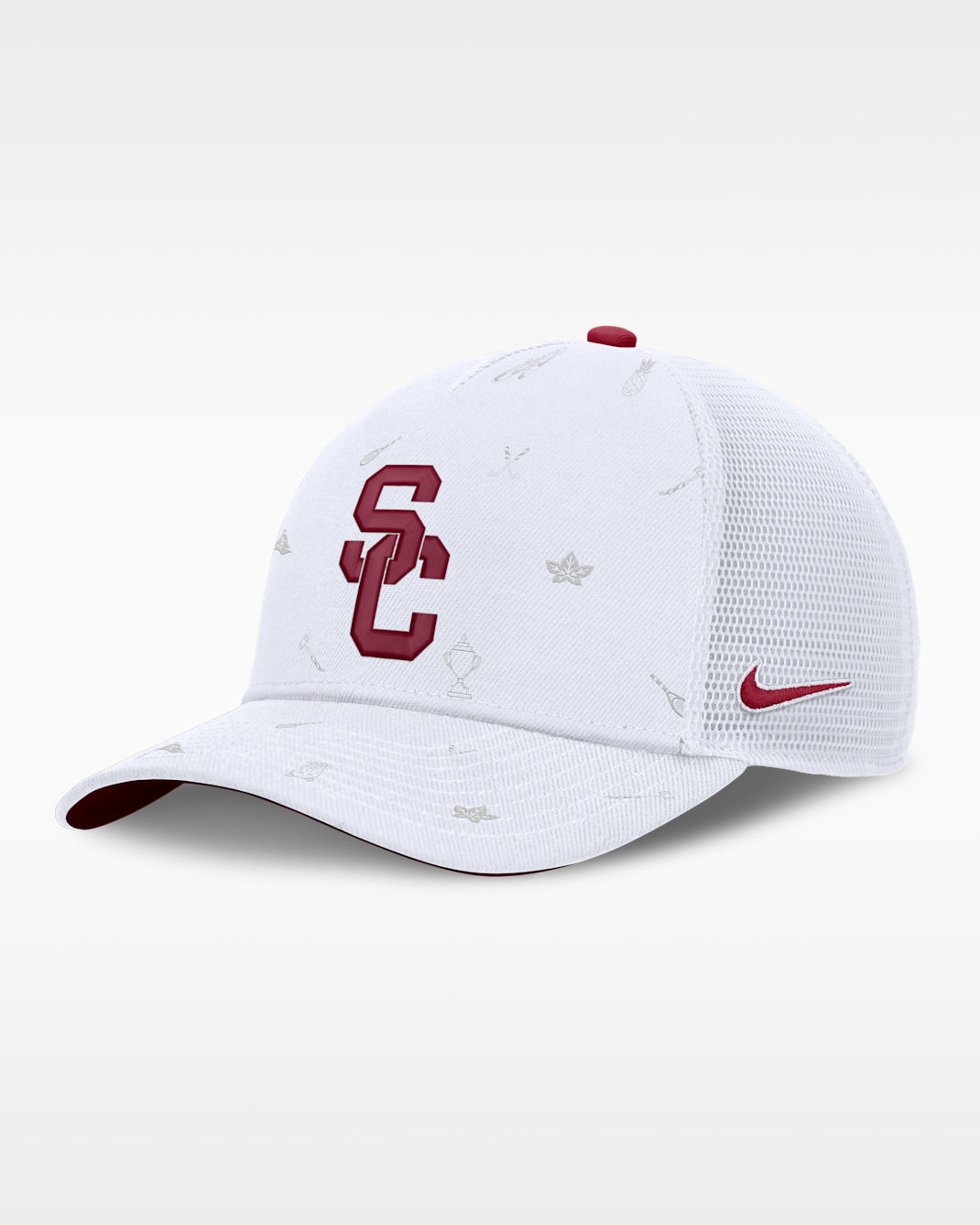 USC Country Club Golfin' Rise Men's Nike College Trucker Adjustable Hat - White