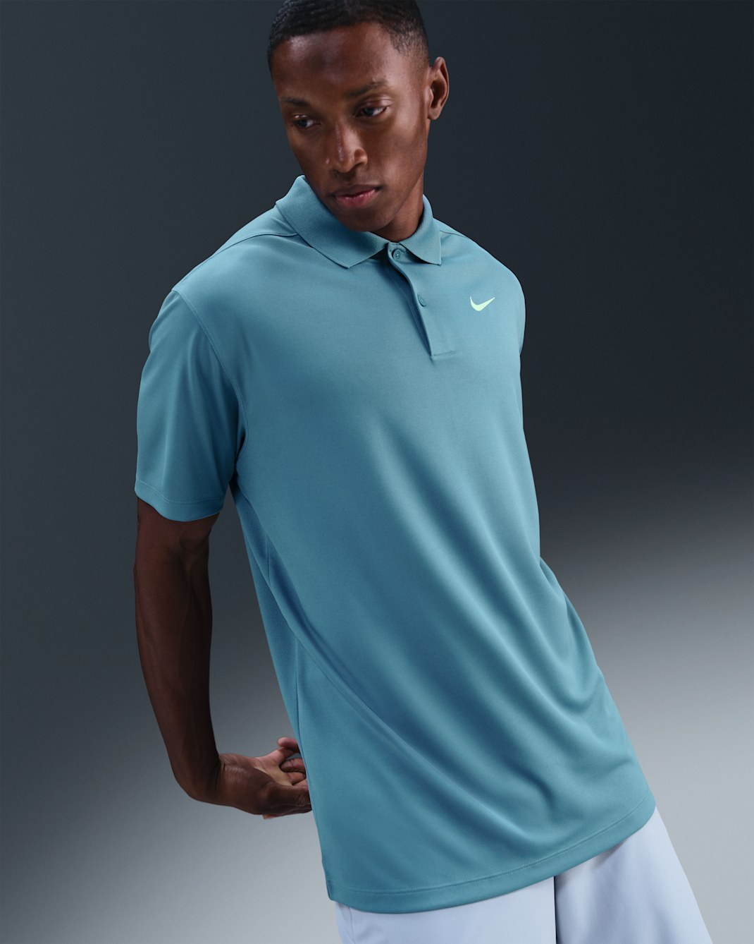 Nike Dri-FIT Victory Men's Golf Polo - Smoky Blue/Mint Foam