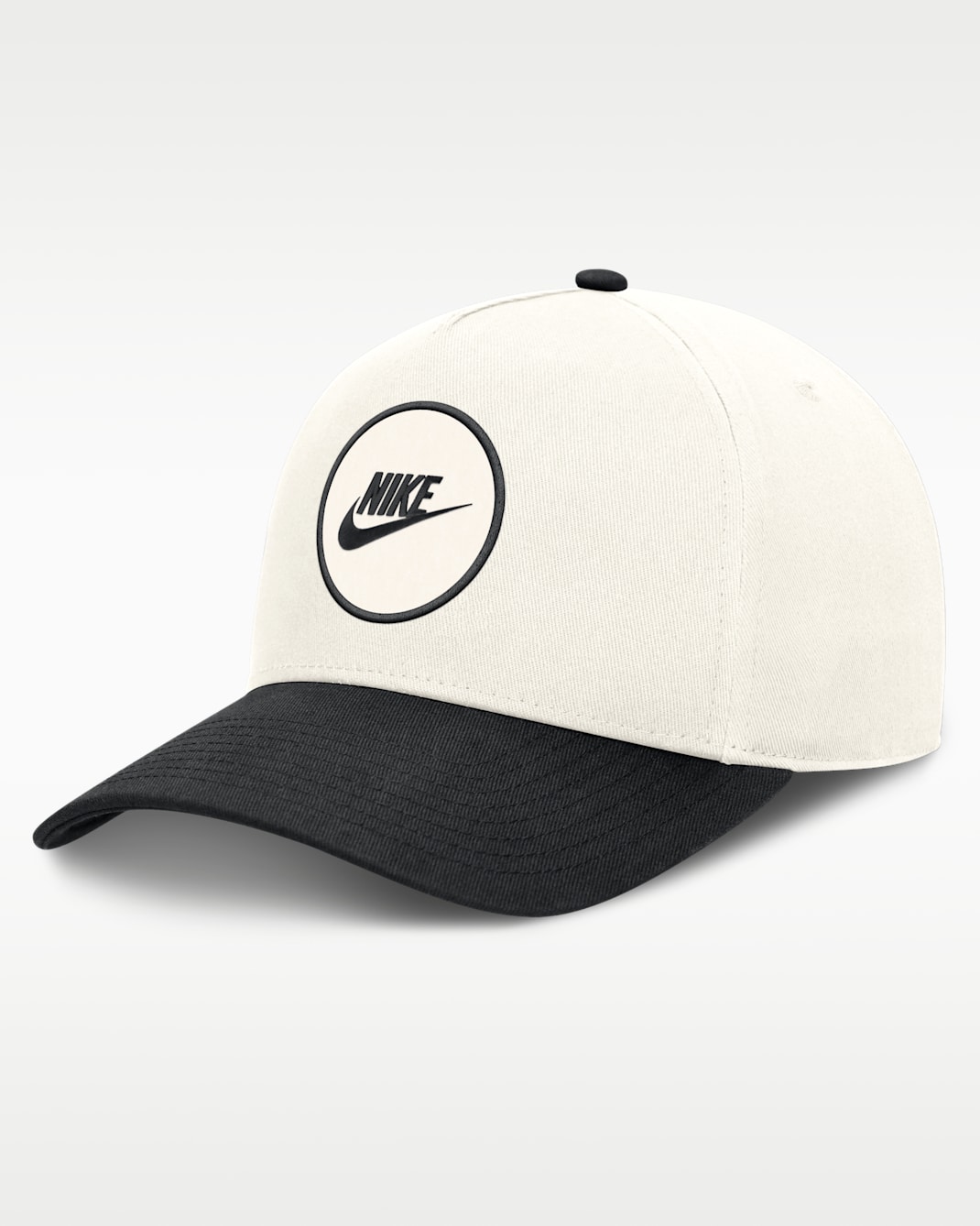 Iowa Rise Men's Nike Dri-FIT College A-Frame Adjustable Hat - White/Black