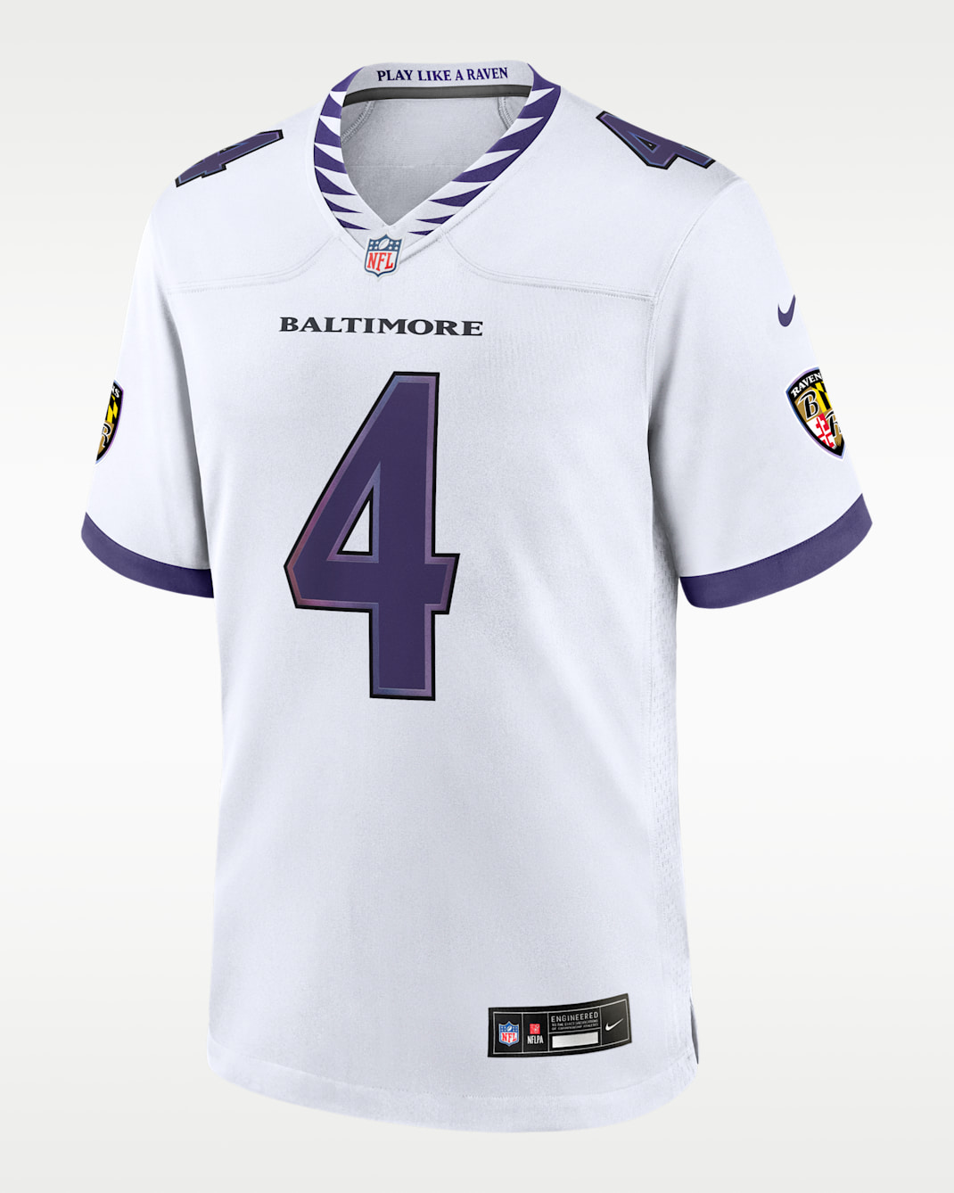 Zay Flowers Baltimore Ravens Men's Nike NFL Game Jersey - White
