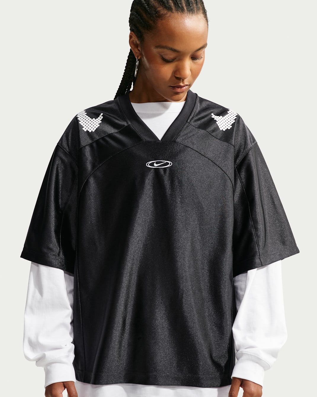 Nike Sportswear Women's Oversized Jersey - Black/Black/Black/White
