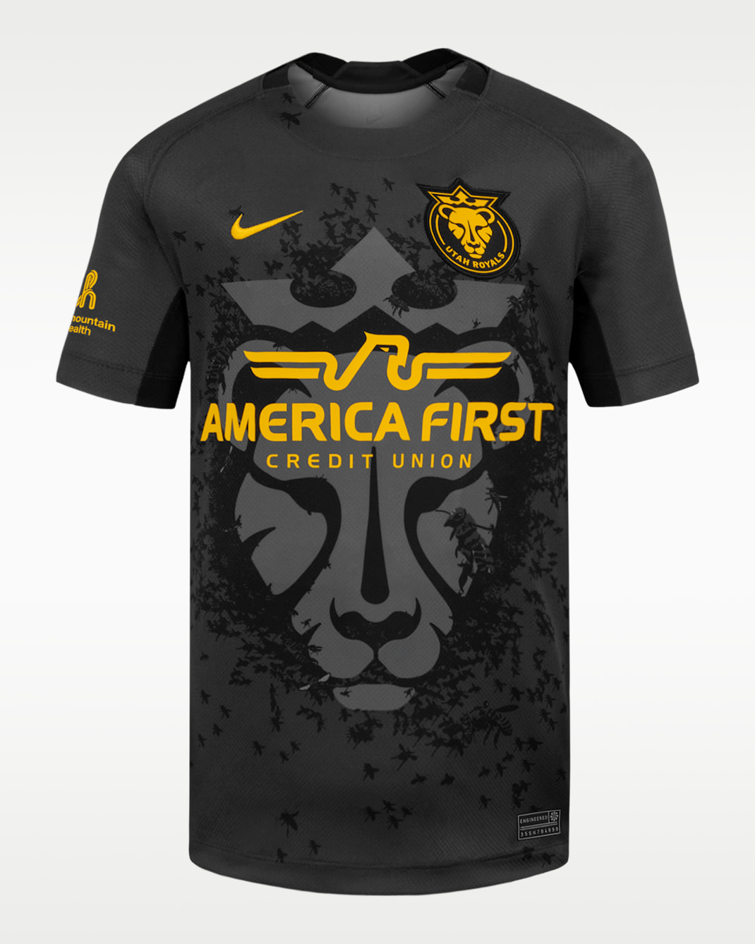 Utah Royals Stadium Away Big Kids' Nike Dri-FIT NWSL Replica Jersey - Anthracite