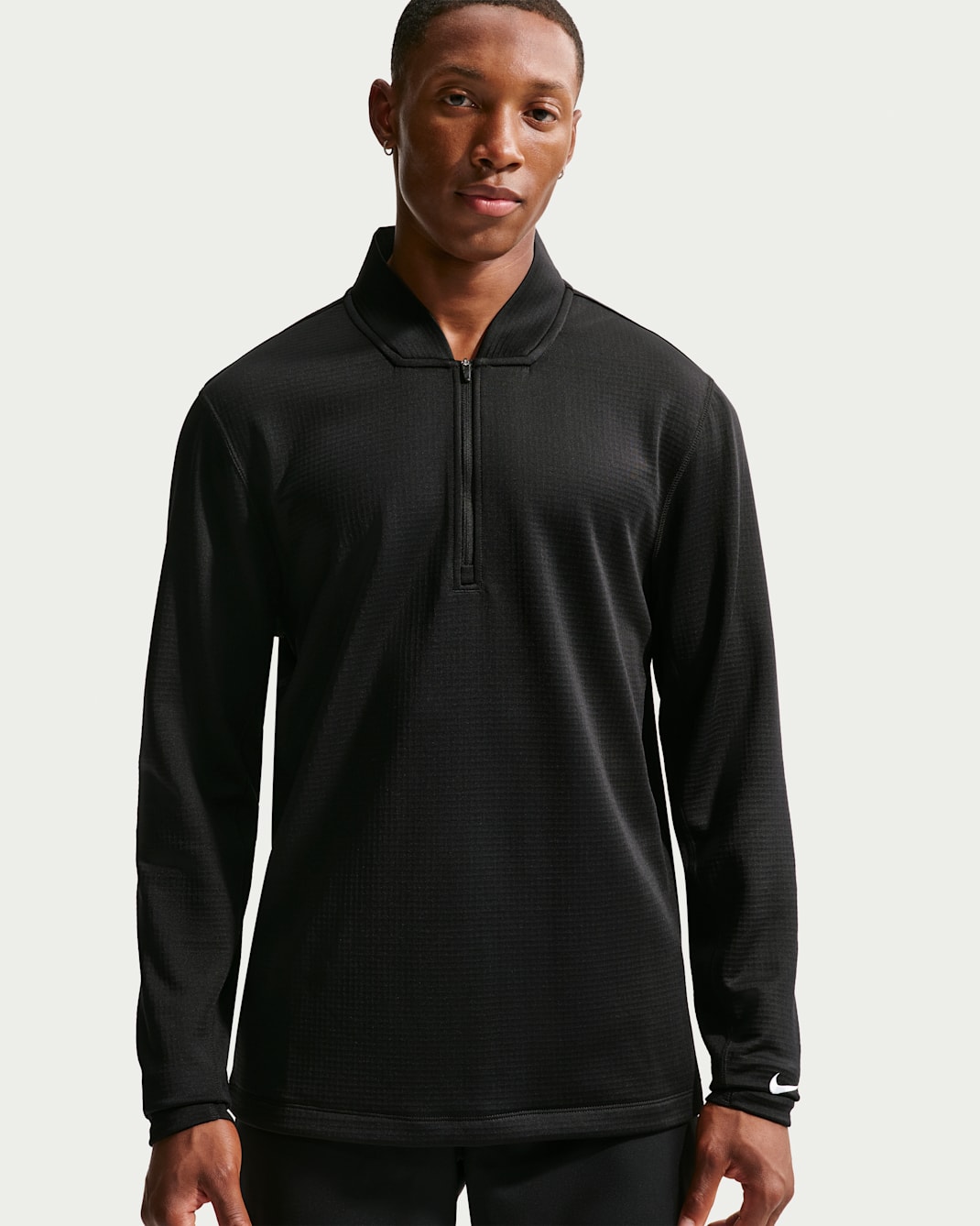 Nike Velocity Men's Therma-FIT 1/2-Zip Golf Top - Black/White