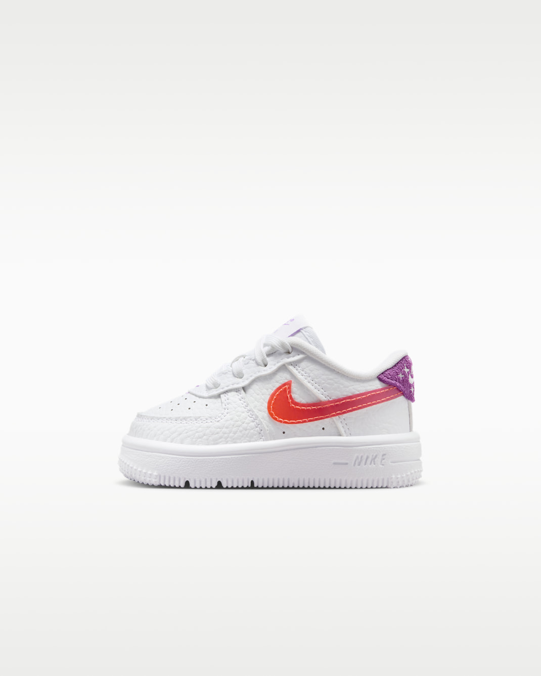 Nike Force 1 Low Baby/Toddler Shoes - White/Turf Orange/Bright Violet