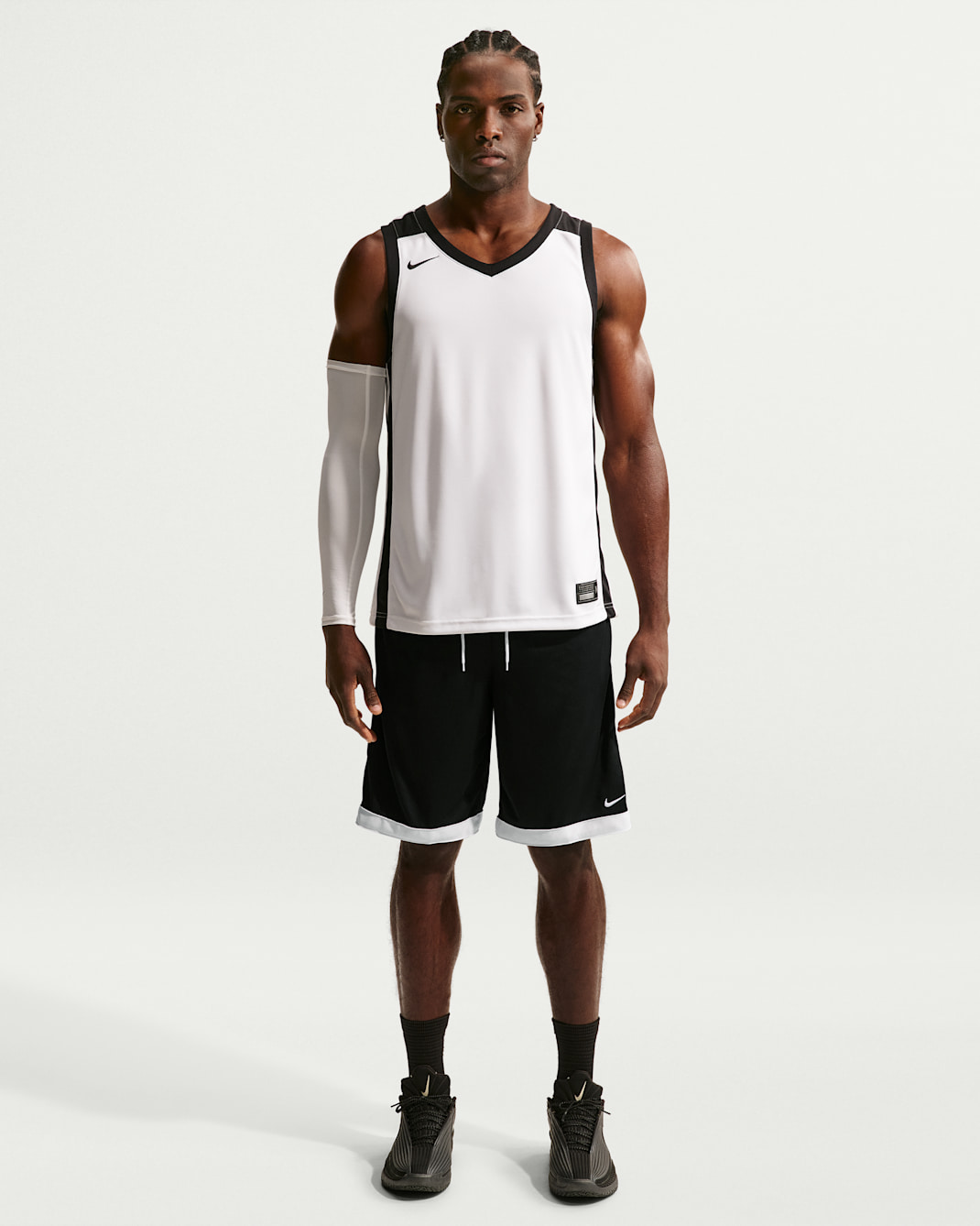 Calções de basquetebol Dri-FIT de 28 cm Nike DNA Academy para homem - Preto/Branco/Branco