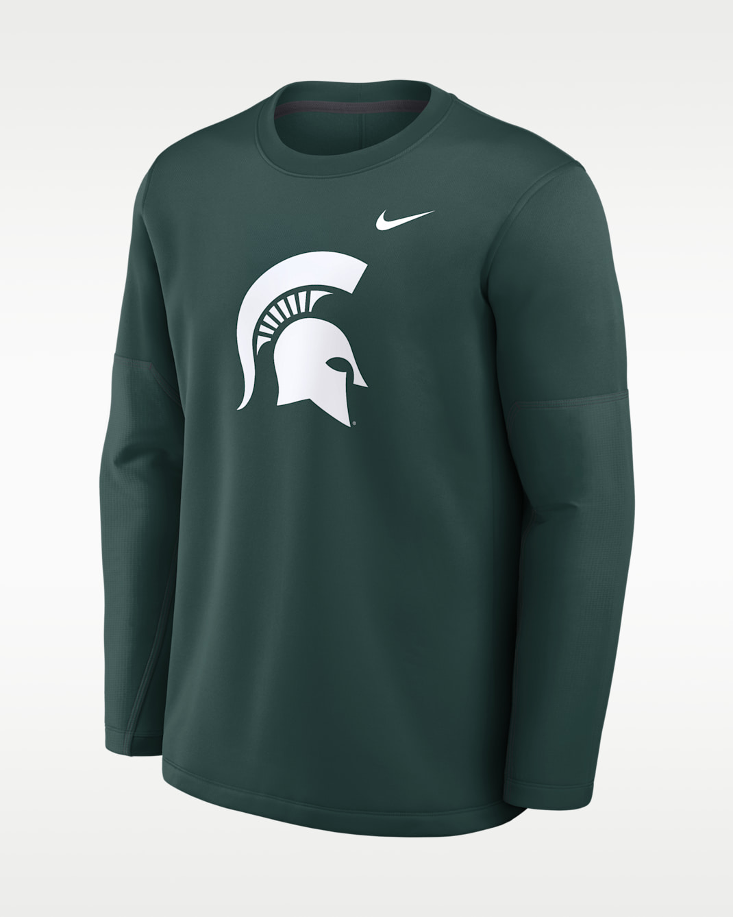 Michigan State Sideline Coaches Men's Nike Therma-FIT College Long-Sleeve T-Shirt - Pro Green/Anthracite